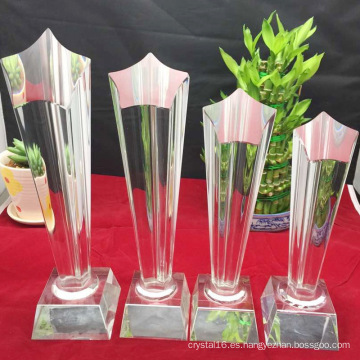 Material K9 Cristal de alta calidad Premio Star Crystal Trophy